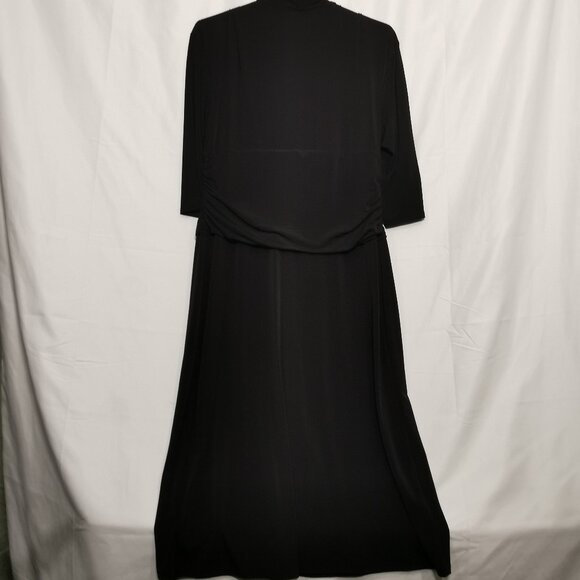 Black Deep V Neck Dress Size XL NWOT #112 - Picture 5 of 11